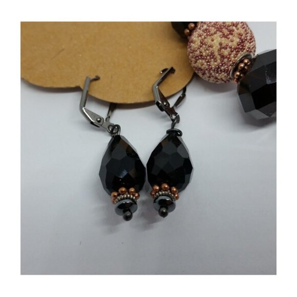 𝅺Handmade artisan jewelry set vintage style bracelet and earrings - Picture 3 of 4